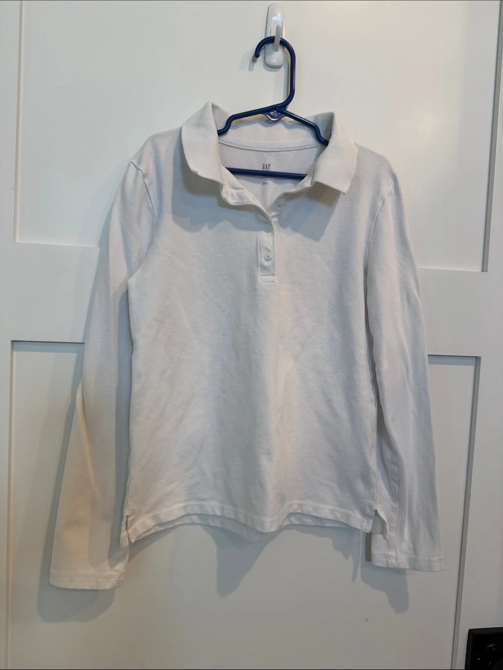 GAP Girls Uniform White Long Sleeve Polo Top